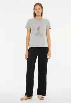 Футболка с принтом System Action, светло-серый