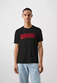 Футболка с принтом T-ADJUST-Q7 Diesel, черный