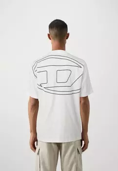 Футболка с принтом T-BOGGY-MEGOVAL-D Diesel, белый