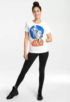 Футболка с принтом T-SHIRT DROIDS LOGOSHIRT, белый