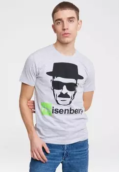 Футболка с принтом T-SHIRT HEISENBERG LOGOSHIRT, цвет grau-meliert
