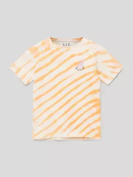 Футболка с принтом тай-дай Staccato, оранжевый