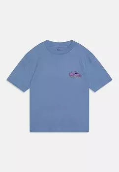 Футболка с принтом TAKE US BACK LOGO Quiksilver, цвет hydrangea