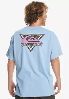 Футболка с принтом TAKE US BACK LOGO Quiksilver, цвет hydrangea