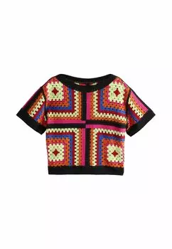 Футболка с принтом TALL FIT-SHORT SLEEVE Next, оранжевый