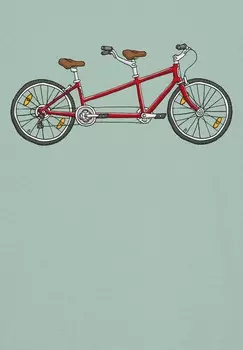 Футболка с принтом TANDEM watapparel, бирюзовый