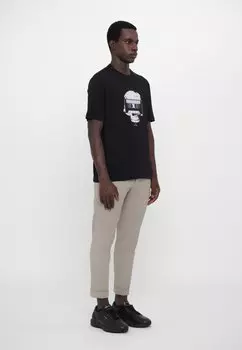 Футболка с принтом TAPE SKULL PS Paul Smith, черный