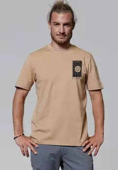 Футболка с принтом TAROT DEATH watapparel, бежевый