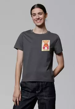 Футболка с принтом TAROT THE COFFEE watapparel, антрацит