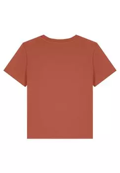 Футболка с принтом TAROT THE HAMBURGER watapparel, коричневый