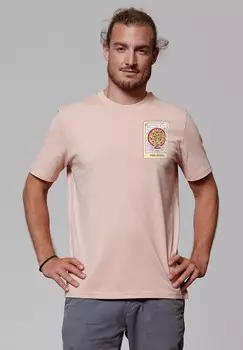 Футболка с принтом TAROT THE PIZZA watapparel, светло-розовый