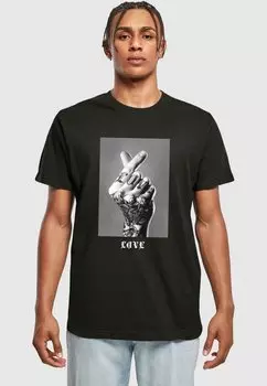 Футболка с принтом TATTOED LOVE SIGN TEE Mister Tee, черный