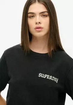 Футболка с принтом TATTOO GRAPHIC Superdry, черный