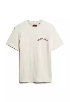 Футболка с принтом TATTOO GRAPHIC Superdry, кремовый