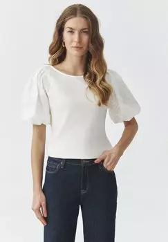 Футболка с принтом TATUUM, молочный