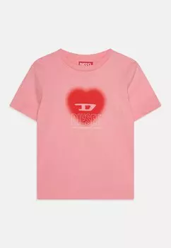 Футболка с принтом TCUORE Diesel, фуксия