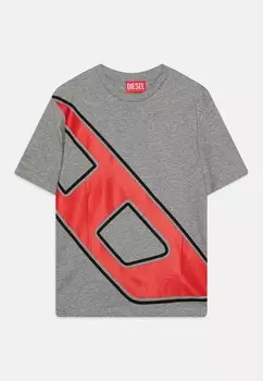 Футболка с принтом TDAVE OVER UNISEX Diesel, цвет grigio melange nuovo