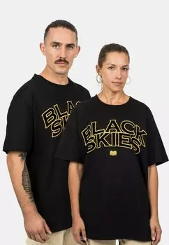Футболка с принтом TEAM Blackskies, цвет black yellow
