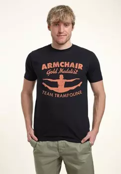 Футболка с принтом TEAM TRAMPOLINE Henry Tiger, темно-синий