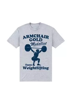 Футболка с принтом TEAM WEIGHTLIFTING Henry Tiger, цвет Mottled Light Grey