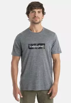Футболка с принтом Tech Lite Ii Tee Icebreaker, цвет gritstone hthr