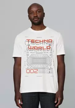 Футболка с принтом TECHNOWORLD watapparel, белый