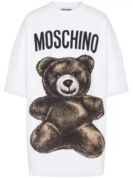 Футболка с принтом Teddy Bear Moschino, белый
