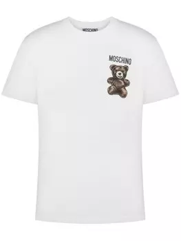 Футболка с принтом Teddy Bear Moschino, белый