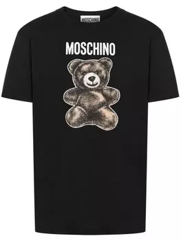 Футболка с принтом Teddy Bear Moschino, черный