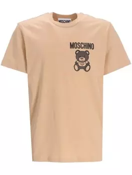 Футболка с принтом Teddy Bear Moschino, нейтральный цвет
