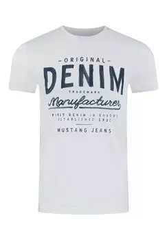 Футболка с принтом TEE 4 PACK Mustang, светло-серый