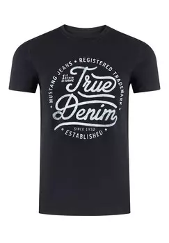 Футболка с принтом TEE 4 PACK Mustang, хаки