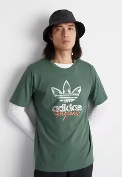 Футболка с принтом TEE adidas Originals, цвет green oxide