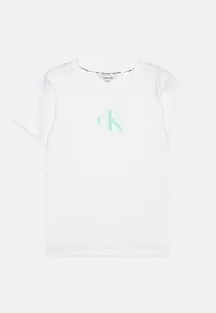 Футболка с принтом TEE Calvin Klein Swimwear, цвет classic white