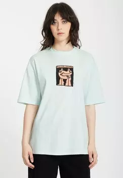 Футболка с принтом TEE DOWNTOWN Volcom, синий