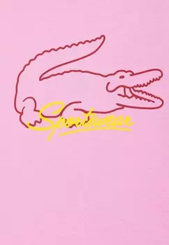 Футболка с принтом Tee French Iconics Unisex Lacoste, джелато/разноцветная