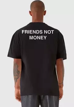 Футболка с принтом TEE FRIENDS NOT MONEY 9N1M SENSE, черный