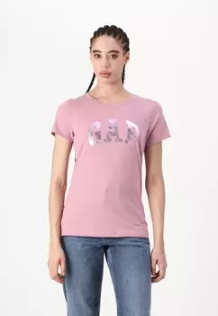 Футболка с принтом TEE GAP, розовый