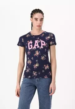 Футболка с принтом TEE GAP, темно-синий