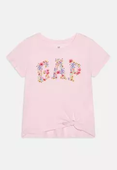 Футболка с принтом TEE GIRLS GAP, цвет pink