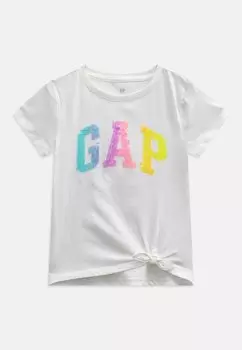Футболка с принтом TEE GIRLS GAP, цвет new off white