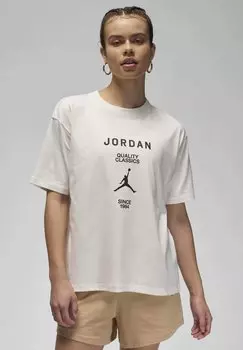 Футболка с принтом TEE Jordan, молочный