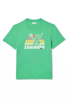 Футболка с принтом TEE Lacoste, зеленый