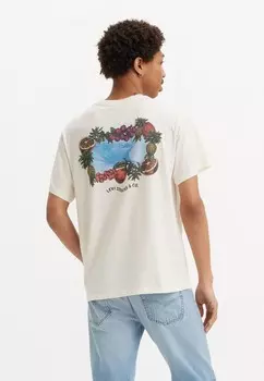 Футболка с принтом TEE Levi's, бежевый