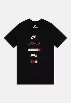 Футболка с принтом TEE LOGOS UNISEX Nike Sportswear, черный