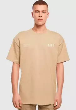 Футболка с принтом TEE Merchcode, цвет Mottled Beige