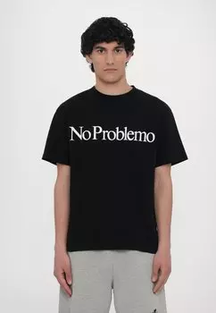Футболка с принтом TEE No Problemo, черный