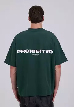 Футболка с принтом TEE PROHIBITED, зеленый