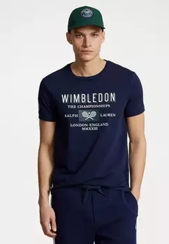 Футболка с принтом TEE SHORT SLEEVE Ralph Lauren, темно-синий