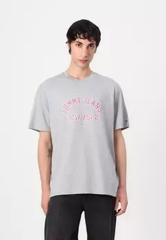 Футболка с принтом TEE Tommy Jeans, серый